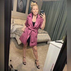 Fate Pink Leather Jacket/Wrap Dress